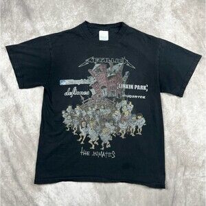 Vintage 2003 Summer Sanitarium Tour T Shirt Metallica Deftones Linkin Park Large